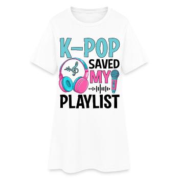 Le K-Pop a sauvé ma playlist - Robe T-shirt Femme - blanc - Devant