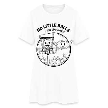 Pas de petites balles, juste de gros disques, drôle de disc golf - Robe T-shirt Femme - blanc - Devant