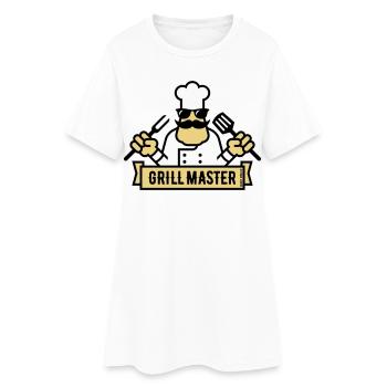 Grill Master (Grillen / Grillen / BBQ / 3C) - Frauen T-Shirt-Kleid - Weiß - Vorne