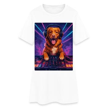 Cadeau positif drôle de DJ de Nouvelle-Écosse - Robe T-shirt Femme - blanc - Devant