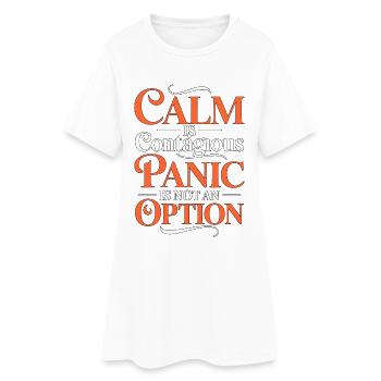 ICU Nurse Calm Is Contagious Panic Trauma Response - Frauen T-Shirt-Kleid - Weiß - Vorne