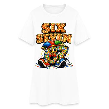 67 Six Seven Costume de Carnaval Drôle - Robe T-shirt Femme - blanc - Devant