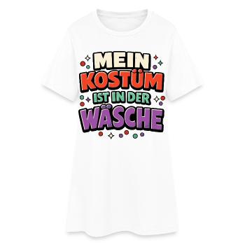 Fasching Kostüm Wäsche Spruch Lustig Geschenk - Frauen T-Shirt-Kleid - Weiß - Vorne