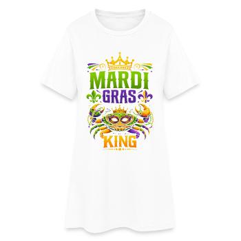 Splendeur du masque du roi du Mardi Gras - Robe T-shirt Femme - blanc - Devant