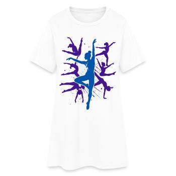 Gymnastique Gymnastique Acrobatie Gymnastique artistique - Robe T-shirt Femme - blanc - Devant