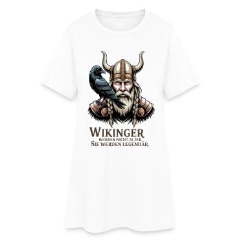 Légende viking viking marin Odin Raven Fighter - Robe T-shirt Femme - blanc - Devant
