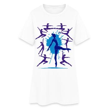 Gymnastique Gymnastique Acrobatie Gymnastique artistique - Robe T-shirt Femme - blanc - Devant