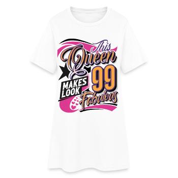 99. Geburtstag Queen - Frauen T-Shirt-Kleid - Weiß - Vorne