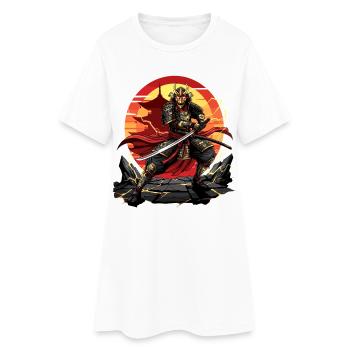 Otaku Samurai Warrior Japan Katana Design - Robe T-shirt Femme - blanc - Devant