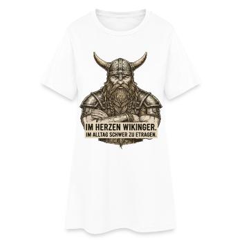 Wikinger Viking Legende Seemann Odin Rabe Kämpfer - Frauen T-Shirt-Kleid - Weiß - Vorne