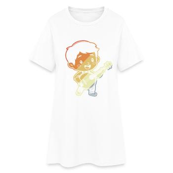 Little Banjoist Comic - Women’s T-Shirt Dress - white - Front