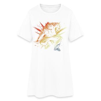 Breakdancer Drawing Vintage - Women’s T-Shirt Dress - white - Front