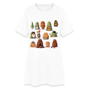 Mondes de câlins WaldYeti - Robe T-shirt Femme - blanc - Devant
