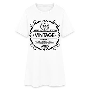 Vintage Limited Edition Born in 1986 Perfect Aged - Women’s T-Shirt Dress - white - Front