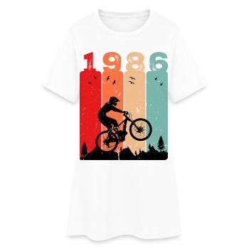 Millésime 1986 - Robe T-shirt Femme - blanc - Devant