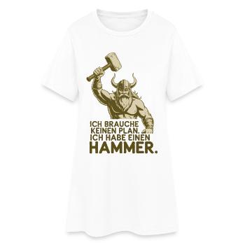 Wikinger Viking Legende Seemann Odin Rabe Kämpfer - Frauen T-Shirt-Kleid - Weiß - Vorne