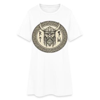 Légende viking viking marin Odin Raven Fighter - Robe T-shirt Femme - blanc - Devant