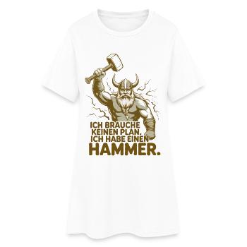 Légende viking viking marin Odin Raven Fighter - Robe T-shirt Femme - blanc - Devant