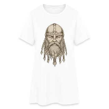 Légende viking viking marin Odin Raven Fighter - Robe T-shirt Femme - blanc - Devant