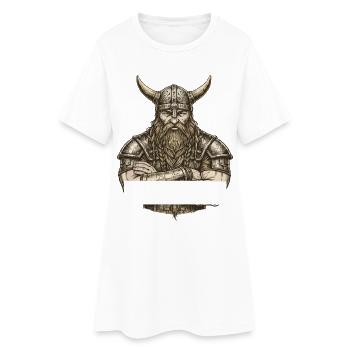 Wikinger Viking Legende Seemann Odin Rabe Kämpfer - Frauen T-Shirt-Kleid - Weiß - Vorne