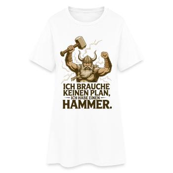 Légende viking viking marin Odin Raven Fighter - Robe T-shirt Femme - blanc - Devant