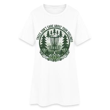 Les arbres ne se soucient pas de vos sentiments Disc golf - Robe T-shirt Femme - blanc - Devant