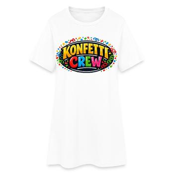 Cadeau drôle de la fête foraine de l’équipe de confettis - Robe T-shirt Femme - blanc - Devant
