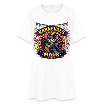 Jupe de souris de carnaval Cologne Alaaf Cadeau - Robe T-shirt Femme - blanc - Devant