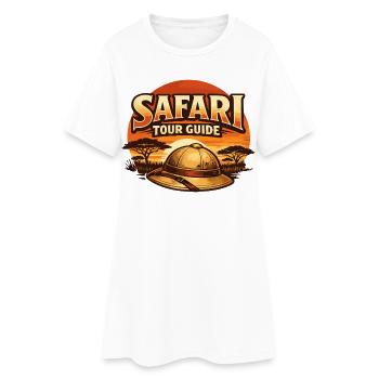 Safari Kostüm Fasching lustig Tour Guide Geschenk - Frauen T-Shirt-Kleid - Weiß - Vorne