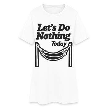 Ne faisons rien aujourd’hui Relaxation au hamac - Robe T-shirt Femme - blanc - Devant