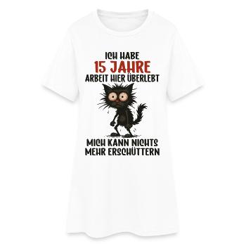 15 Year Company Anniversary Service Anniversary Work - Women’s T-Shirt Dress - white - Front