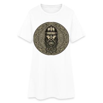 Légende viking viking marin Odin Raven Fighter - Robe T-shirt Femme - blanc - Devant