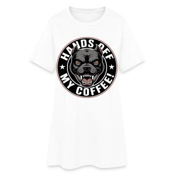 Lâche mon café - Robe T-shirt Femme - blanc - Devant