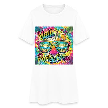 Équipe de la fête Malle Fête d’été à Majorque - Robe T-shirt Femme - blanc - Devant