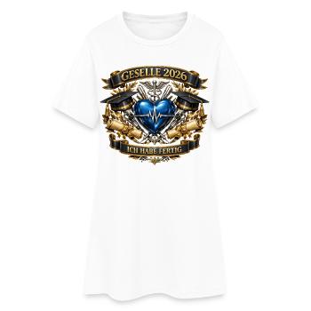 La formation des stagiaires a été réussie en 2026, drôle, mignonne - Robe T-shirt Femme - blanc - Devant