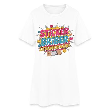 Pediatric Nurse Sticker Briber Pediatric Care - Frauen T-Shirt-Kleid - Weiß - Vorne