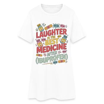 Pediatric Nurse Laughter Is The Best Child Care - Frauen T-Shirt-Kleid - Weiß - Vorne