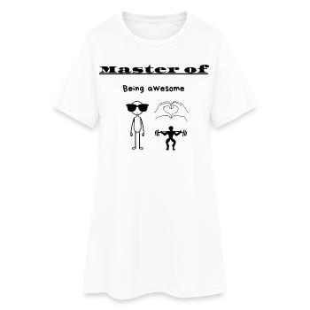 Maître de l’Être Génial - Robe T-shirt Femme - blanc - Devant