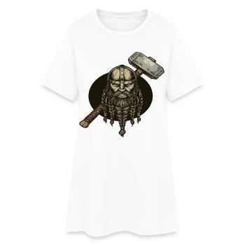 Légende viking viking marin Odin Raven Fighter - Robe T-shirt Femme - blanc - Devant
