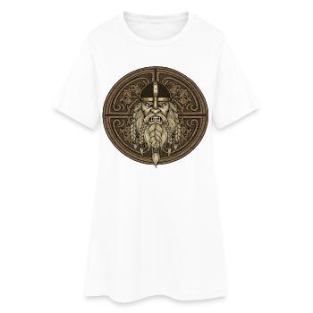Wikinger Viking Legende Seemann Odin Rabe Kämpfer - Frauen T-Shirt-Kleid - Weiß - Vorne