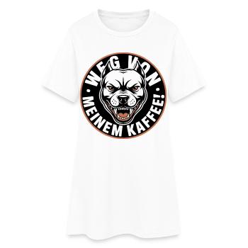 Logo du Café du Chien en Colère - Robe T-shirt Femme - blanc - Devant