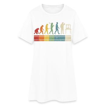 Évolution de l’impression 3D – Vintage Maker Design - Robe T-shirt Femme - blanc - Devant