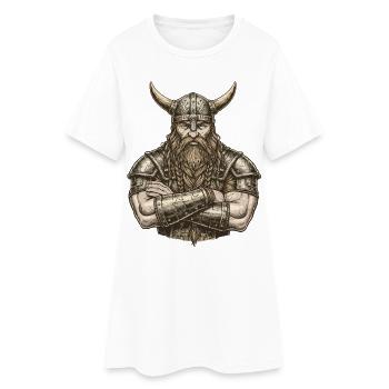 Légende viking viking marin Odin Raven Fighter - Robe T-shirt Femme - blanc - Devant