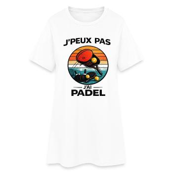 I can't I have retro padel - Women’s T-Shirt Dress - white - Front