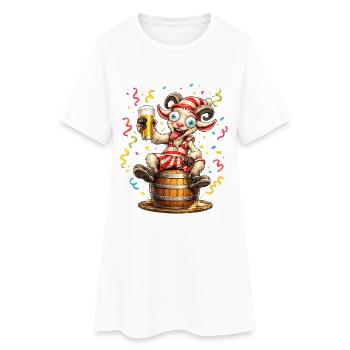 Carnaval Carnaval Costume Bock auf Bier Fass Köln - Robe T-shirt Femme - blanc - Devant