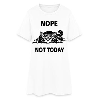 Non, pas aujourd’hui, chat drôle de design apathique - Robe T-shirt Femme - blanc - Devant