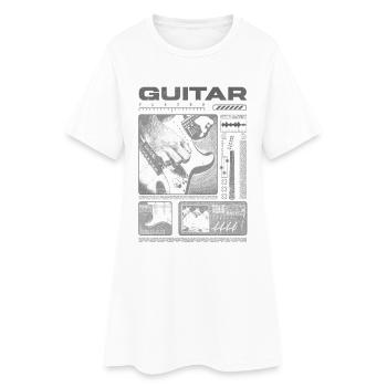 Guitariste Guitariste Rock Musicien streetwear - Robe T-shirt Femme - blanc - Devant