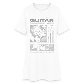 Guitariste Guitariste Rock Musicien streetwear - Robe T-shirt Femme - blanc - Devant