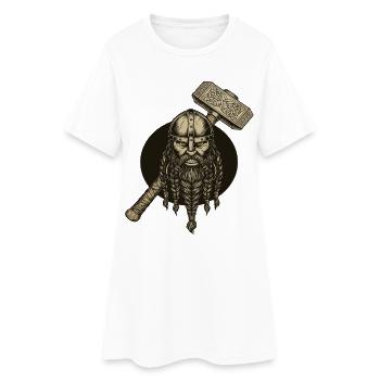 Légende viking viking marin Odin Raven Fighter - Robe T-shirt Femme - blanc - Devant