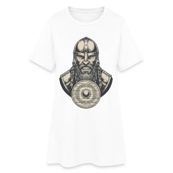 Légende viking viking marin Odin Raven Fighter - Robe T-shirt Femme - blanc - Devant